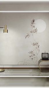 Traditional Chinese Ink Bamboo Wall Mural