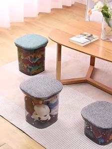 Multifunctional Transparent Storage Ottoman