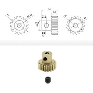 M0.5 Nhôm Bánh Răng Đề 13T-26T Trục 2mm Cho 1/28 1/24 RC Xe Buggy Xe Tải Động Cơ Không Chổi Than Bánh Răng Kim Loại RC Mô Hình Phần