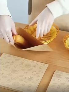 50Pack Kraft Greaseproof Paper Bag-50Pack Wax Paper Sandwich BagsFlat Greaseproof Bags for Bakery Cookies