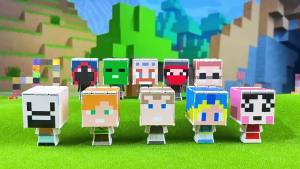 Minecraft Childrens Educational Action Figure Transformable Steve Figure Creeper Reversed Figure Gift for Children