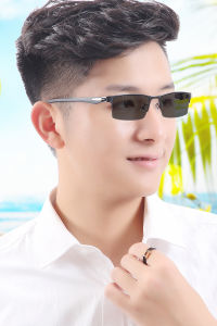 Photochromic Progressive Multifocal Reading Glasses for MenHalf Frame Rectangular Anti Fatigue Presbyopia Eyeglasses