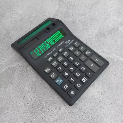 Kalkulator LCD LED 2 Layar Double Screen Calculator Besar Check Correct ESA 8810LCS