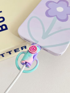 Phone Cable Protective Cover Charging Line Prevent Breakage Cute Storage Organizer Fixed Applicable to Apple Android Type-C Charger Protective Head Full Package iPad Huawei