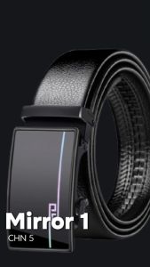 Sabuk Ikat Pinggang Pria CHN5 Kulit Premium Hitam Gesper Cowok Elegan Formal Casual