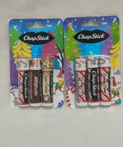 ChapStick Holiday Lip Balm Candy Cane Hot Chocolate Sugar Cookie Moisturizing Lip Care 3pcs