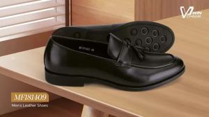 Mens Brown Leather Tassel Loafers Formal Slip-on Dress Shoes for Business Wedding