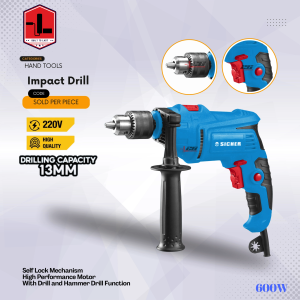 Sicher BY QUEEN BEE Impact Drill Barena with Variable Speed and Hammer Power Tools 600 Watts PH-181