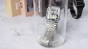 JINRONG | Đồng Hồ Kỹ Thuật Số Dành Cho Nam Solar Mens Retro Chronograph Dây Đeo Bằng Thép Không Gỉ Chống Thấm Nước Đồng Hồ Đeo Tay Điện Tử Thể Thao Đa Chức Năng Có Báo Thức Và Hiển Thị Tuần