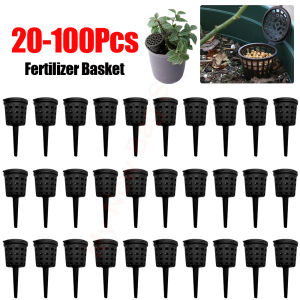 20-100Pcs Fertilizer Basket with Lid Fertilizer Box Bonsai Planting Fertilizer Container Nursery Automatic Fertilization Tool