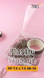 TRG Plastic Storage Box PP 7.5 x 7.5 SB-35 - Tempat Penyimpanan Kotak Plastik Kecil Serbaguna 75 x 75 cm TRG
