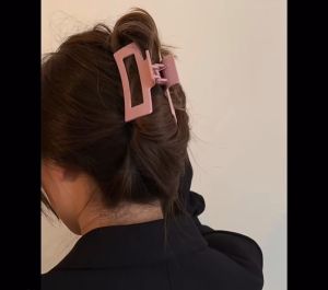 Kẹp tóc càng cua Doudou Cặp tóc nữ Kẹp tóc xinh Kẹp càng cua màu hồng xinh phong cách Hàn Quốc ZJ129