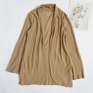 เสื้อคลุมกันแดดแขนยาวทรงหลวมสำหรับผู้หญิง ผ้าโพลีเอสเตอร์ผสมคอตตอน ทรงหลวม ปกติ ฤดูร้อน 2024 ฤดูใบไม้ร่วง