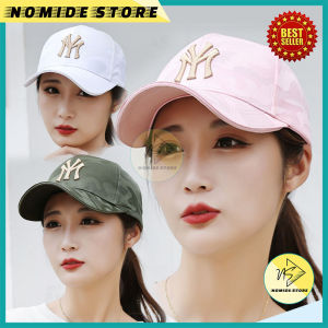 Topi Pria Wanita Baseball Korea NY Aksen Loreng Army Fashion Casual Cap Sport Trendy Import BSAE
