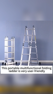 Suminoe ladder aluminium heavy duty foldable ladder aluminum adjustable Multi Purpose Aluminum Ladders 12FT 16FT 20FT anti-slip foot cover