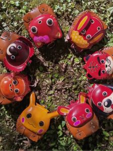 [Master Miao] Cartoon Zodiac Crossbody Bag Genuine Leather Coin Purse Kids Cute Pannier Bag