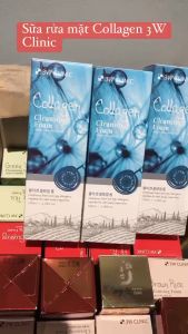 Sữa rửa mặt 3W collagen Cleansing Foam Clinic Hàn Quốc giúp da căng mịn và làm sáng da tẩy tế bào chết 100ml CHIKOREA
