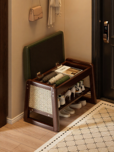 ZHUSHANXIA | Wood Home Entryway Small Apartment Seating Storage Bench