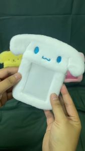 Sanrio Character Plush Card Holder Wallet with Keychain - Cute Animal Design Protective ID Card Pouch