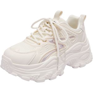 Agsdon | Thick Sole Dad Shoes Breathable Summer White Casual Sneakers