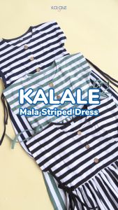 Kalale - Mala Striped Dress Gaun Anak Perempuan Garis-garis Usia 1-3 Tahun