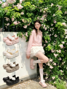 XIXITIAO | Ballet Slippers for Outdoor Wear Slip-Resistant Spring/Summer Bowknot Design