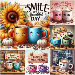 EverShine 5D Diamond Painting Coffee Cup Full Square Round Drill Embroidery DIY Mosaic Picture Of Rhinestones Kitchen Decoration