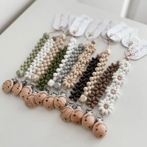 เด็กสาว Pacifier คลิปดอกไม้จุกนมหลอกคลิป Handmade ซิลิโคน Boy Dummy จุกนมผู้ถือคลิปทารกแรกเกิด Essentional Teething ของเล่น