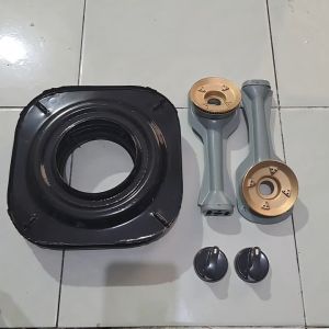 SPAREPART KOMPOR RINNAI TYPE RI 522 E/RI 522 C/RI 522 CE TATAKAN TUNGKU GALVALUM KNOP & BURNER
