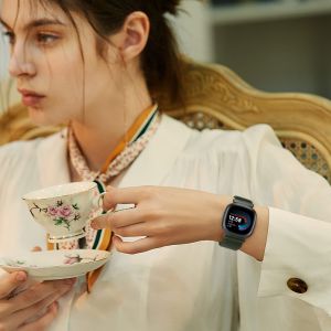 For Fitbit Versa 4/3 Nylon Strap Fitbit Sense 2/Sense Adjustable Velcro Band Women Men Soft Nylon Loop Bracelet Wristband