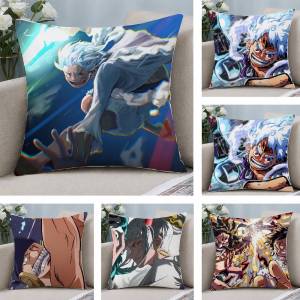 Bandai | One Piece Usopp Sniper King Anime Plush Pillow Cover Soft Short Plush Cushion Cover For Sofa Bedroom Home Decor Gift Decoration