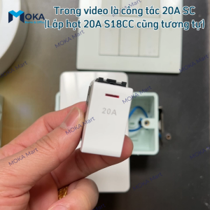 Công tắc 20A Sino Vanlock Panasonic có đèn báo chính hãng - Hạt công tắc dùng cho bình nóng lạnh điều hòa chính hãng