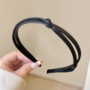 Vòng Đầu Da Đơn Giản Sang Trọng Cho Nữ Viền Mỏng Phụ Kiện Thời Trang Dùng Khi Rửa Mặt Chất Liệu PU