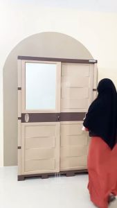 Olymplast Lemari Pakaian Sliding 2 Pintu / Lemari Plastik Minimalis / Transform Cabinet / OTC SL Modern