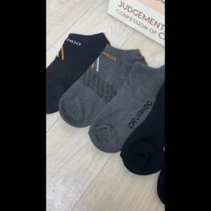 Cavando Stokin Uniseks Saiz Bebas Stokin Nipis Hitam / Kelabu  CMR8471 / CMR8472 (Black / Grey)