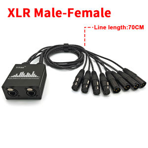 8 Channel Multi Network XLR Cable Extender Braid Cable DMX512 Signal Extender for Stage Sound and Lighting Recording Studio