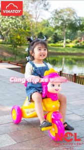 Xe 3 Bánh Nhựa Chợ Lớn L7 Công chúa Lisa Tải Trọng Cao Bền Chất lượng - Dành Cho Bé Từ 1 Tuổi Trở Lên