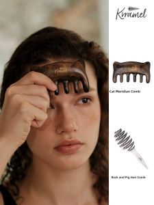 KRRAMEL | Anti-static Volume-Enhancing Black Technology Boar Bristle Hairbrush