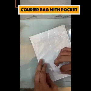 COURIER BAG WITH POCKET Plastik Pos Ada Poket  Saiz A5/A4/A3/A2 - 10pcs