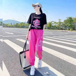 Bohemian Style Beach Dress Set Casual Summer Outfit for Travel Photography Ultra Fairy Tale Loose Elastic Waist Midi Skirt