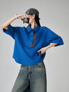 XIAODADEHUA | Crew Neck Color Block T-Shirt Loosely Designed for Summer