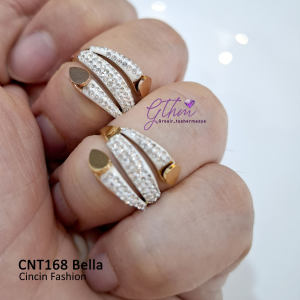 Cincin Titanium Ori Bella Mata Elegan Perhiasan Fashion Kualitas Premium Anti karat cnt168