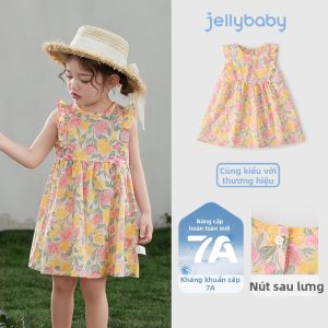 Jelly Baby | Bộ Đầm Bé Gái Phong Cách Pháp Từ Cotton