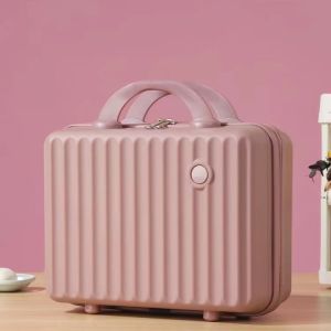 Mini Mahjong Storage Box Hard Shell Makeup Bag 14 Inch Travel Suitcase Style Organizer for Mahjong Tiles And Cosmetic Items