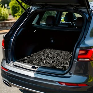 VIKAMA Mandala Hoa Thảm Cốp Xe Ô Tô Chống Trơn Trượt Yoga Cargo Liner Chống Vết Bẩn Bảo Vệ Cốp Xe Phù Hợp Phổ Biến Phụ Kiện Xe Hơi