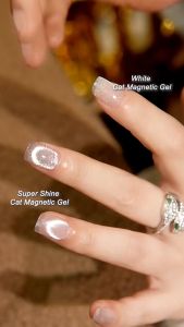 BORN PRETTY 10ml White Cat Eye Gel Ultra Shine Soak Off UV Gel Nail Art Varnish Full Coverage Nail Manicure Gel