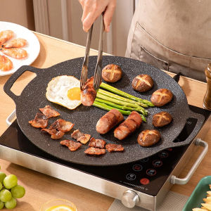 Non stick Pan 28/34/38 Grill Pan Korean BBQ Grill Pan Barbecue Outdoor Barbecue Pot Kitchen
