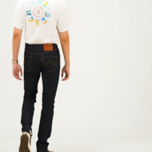 EDWIN JEANS - 802 Slim Fit Twill Stretched Jeans DARK NAVY Celana Denim Pria