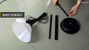 【christmas decorations 2024】 International logistics Free lamp COD LED E27 floor lamp three-color lamp 2 head lampshade Bedroom floor lamp stand floor lamp shade can be dimmed study desk lamp shade night light
