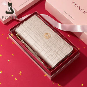 Long Large Capacity Ladies Leather Wallet Zipper Cowhide Mobile Phone Bag Golden Fox New 2025 Handbag Soft Tote Purse